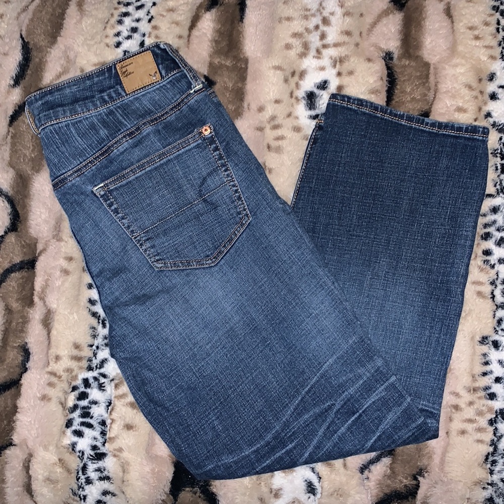 American Eagle Outfitters Stretch Boyfit Crop Jeans — 6 Regular